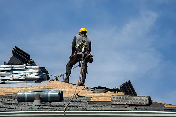 Professional Roofing technician working in Rex, GA